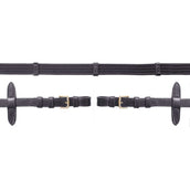 Schockemöhle Teugels met Stops Zwart/Goud Schockemöhle Teugels met Stops Zwart/Goud