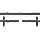 Schockemöhle Teugels Webband met Stops Zwart/Zilver Schockemöhle Teugels Webband met Stops Zwart/Zilver