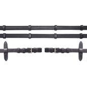 Schockemöhle Teugels Rubber/Leer met Gespen Zwart/Zilver Schockemöhle Teugels Rubber/Leer met Gespen Zwart/Zilver