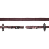 Schockemöhle Teugels Durasoft Grip Rubber Donkerbruin/Zilver Schockemöhle Teugels Durasoft Grip Rubber Donkerbruin/Zilver