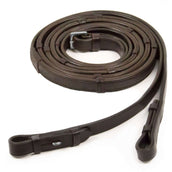 Schockemöhle Teugels Rubber met Stops Donkerbruin/Zilver Schockemöhle Teugels Rubber met Stops Donkerbruin/Zilver