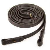 Schockemöhle Teugels Glad Leer met Stops Donkerbruin/Goud Schockemöhle Teugels Glad Leer met Stops Donkerbruin/Goud