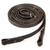 Schockemöhle Teugels Glad Leer met Stops Donkerbruin/Zilver Schockemöhle Teugels Glad Leer met Stops Donkerbruin/Zilver