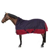 EQUITHÈME Outdoordeken Tyrex 1200D 0g met Halve Hals Navy/Bordeaux EQUITHÈME Outdoordeken Tyrex 1200D 0g met Halve Hals Navy/Bordeaux