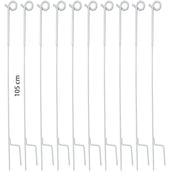 Agradi Power Veerstalenpaal met Krul 10 Stuks 105cm Wit Agradi Power Veerstalenpaal met Krul 10 Stuks 105cm Wit