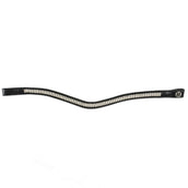 Harry's Horse Frontriem Crystal Wave Zwart/Zilver Harry's Horse Frontriem Crystal Wave Zwart/Zilver