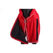 HKM Fleecedeken Met Kraag Donkerrood HKM Fleecedeken Met Kraag Donkerrood