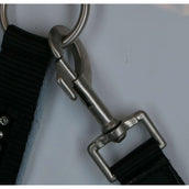 HKM Halster + Touw Crystal Zacht Onderlegd Zwart/Grijs HKM Halster + Touw Crystal Zacht Onderlegd Zwart/Grijs