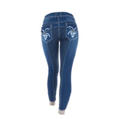 HKM Rijbroek Pasadena Summer Denim Siliconen Zitvlak Jeans Blauw HKM Rijbroek Pasadena Summer Denim Siliconen Zitvlak Jeans Blauw
