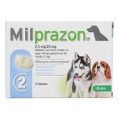 Milprazon Ontwormingsmiddel Hond 2,5mg Milprazon Ontwormingsmiddel Hond 2,5mg
