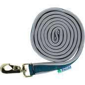 Bucas Lead Rein Dublin Padded Atlantic/Silver Bucas Lead Rein Dublin Padded Atlantic/Silver