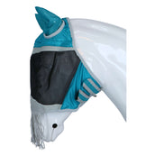 Shires Vliegenmasker met Oren & Neus Franje Mesh Teal Shires Vliegenmasker met Oren & Neus Franje Mesh Teal