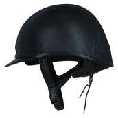 Charles Owen Cap AYR8 PLUS Leather Look Black/Silver Charles Owen Cap AYR8 PLUS Leather Look Black/Silver