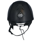 Charles Owen Cap AYR8 PLUS Leather Look Black/Silver Charles Owen Cap AYR8 PLUS Leather Look Black/Silver