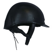 Charles Owen Cap AYR8 PLUS Leather Look Black/Silver Charles Owen Cap AYR8 PLUS Leather Look Black/Silver