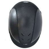 Charles Owen Cap AYR8 PLUS Leather Look Black/Silver Charles Owen Cap AYR8 PLUS Leather Look Black/Silver