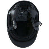 Charles Owen Cap AYR8 PLUS Leather Look Black/Silver Charles Owen Cap AYR8 PLUS Leather Look Black/Silver