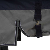 EQUITHÈME Turnout Rug Tyrex met Buikflap 600D 0g Navy/Grijs Dots EQUITHÈME Turnout Rug Tyrex met Buikflap 600D 0g Navy/Grijs Dots