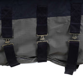 EQUITHÈME Turnout Rug Tyrex met Buikflap 600D 0g Navy/Grijs Dots EQUITHÈME Turnout Rug Tyrex met Buikflap 600D 0g Navy/Grijs Dots