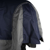 EQUITHÈME Turnout Rug Tyrex met Buikflap 600D 300g Navy/Grijs Dots EQUITHÈME Turnout Rug Tyrex met Buikflap 600D 300g Navy/Grijs Dots