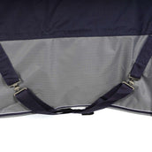 EQUITHÈME Turnout Rug Tyrex Combo 600D 200g Navy/Grijs Dots EQUITHÈME Turnout Rug Tyrex Combo 600D 200g Navy/Grijs Dots