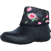 Muck Boot Muckster II Mid Dames Zwart/Rozen Print Muck Boot Muckster II Mid Dames Zwart/Rozen Print