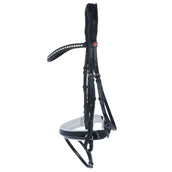 Kieffer Trenshoofdstel Comfort Paris Engelse Neusriem met Sperriem Zwart/Wit Kieffer Trenshoofdstel Comfort Paris Engelse Neusriem met Sperriem Zwart/Wit