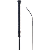 Kieffer Dressuurzweep Ledergrip Nylon Zwart Kieffer Dressuurzweep Ledergrip Nylon Zwart