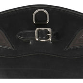 Equiline Springsingel Leer met Buikflap Zwart Equiline Springsingel Leer met Buikflap Zwart