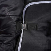 Bucas Trotting Turnout 200g Zwart/Wit Bucas Trotting Turnout 200g Zwart/Wit