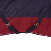 EQUITHÈME Outdoordeken Tyrex 1200D 150g met Halve Hals Navy/Bordeaux EQUITHÈME Outdoordeken Tyrex 1200D 150g met Halve Hals Navy/Bordeaux