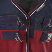 EQUITHÈME Outdoordeken Tyrex 1200D 350g met Hals Navy/Bordeaux EQUITHÈME Outdoordeken Tyrex 1200D 350g met Hals Navy/Bordeaux