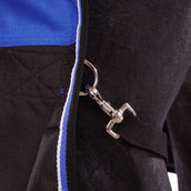 EQUITHÈME Outdoordeken Tyrex 1200D Aisance 300g met Halve Hals Blauw/Zwart EQUITHÈME Outdoordeken Tyrex 1200D Aisance 300g met Halve Hals Blauw/Zwart