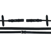 Schockemöhle Teugels Premium Rubber Zwart/Zilver Schockemöhle Teugels Premium Rubber Zwart/Zilver