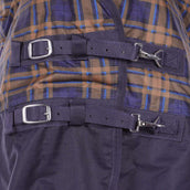 HKM High Neck Deken Providence Karo 1200D 300g Wattenvulling Navy/Bruin Geruit HKM High Neck Deken Providence Karo 1200D 300g Wattenvulling Navy/Bruin Geruit