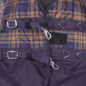 HKM High Neck Deken Providence Karo 1200D 300g Wattenvulling Navy/Bruin Geruit HKM High Neck Deken Providence Karo 1200D 300g Wattenvulling Navy/Bruin Geruit