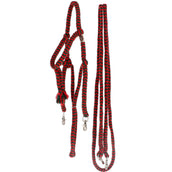 F.R.A. Bithoofdstel Bodanza Katoen met Afneembare Teugels Rood/Groen F.R.A. Bithoofdstel Bodanza Katoen met Afneembare Teugels Rood/Groen