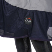 HKM Vliegendeken Rain met Nek en Buikflap Donkerblauw/Grijs HKM Vliegendeken Rain met Nek en Buikflap Donkerblauw/Grijs