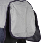 HKM Vliegendeken Rain met Nek en Buikflap Donkerblauw/Grijs HKM Vliegendeken Rain met Nek en Buikflap Donkerblauw/Grijs