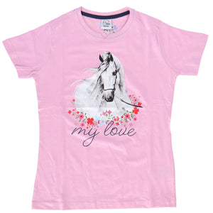 HKM T-Shirt Horse Spirit Roze HKM T-Shirt Horse Spirit Roze