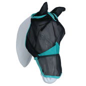 WeatherBeeta Vliegenmasker ComFiTec Deluxe Fine Mesh met Oren en Neus Zwart/Turquoise WeatherBeeta Vliegenmasker ComFiTec Deluxe Fine Mesh met Oren en Neus Zwart/Turquoise