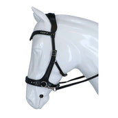 F.R.A Hoofdstel Glory Side-Pull Leder met Kralen Zwart F.R.A Hoofdstel Glory Side-Pull Leder met Kralen Zwart