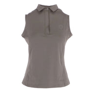 Montar Poloshirt Fiona Mouwloos Mud Montar Poloshirt Fiona Mouwloos Mud