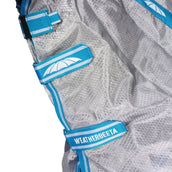 WeatherBeeta Vliegendeken ComFiTec Hexi Shield Combo Neck Silver/Teal Blue WeatherBeeta Vliegendeken ComFiTec Hexi Shield Combo Neck Silver/Teal Blue