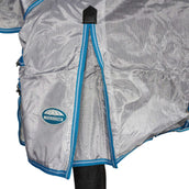 WeatherBeeta Vliegendeken ComFiTec Hexi Shield Combo Neck Silver/Teal Blue WeatherBeeta Vliegendeken ComFiTec Hexi Shield Combo Neck Silver/Teal Blue