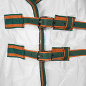 WeatherBeeta Vliegendeken ComFiTec Tyro Mesh Combo Neck White/Green/Burnt Orange WeatherBeeta Vliegendeken ComFiTec Tyro Mesh Combo Neck White/Green/Burnt Orange