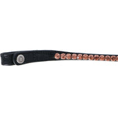 Montar Frontriem Fair Rosegold Crystals Zwart Montar Frontriem Fair Rosegold Crystals Zwart