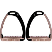 Tech Stirrups Stijgbeugels Venice Sloped Evo Swarovski Zwart/Rosegoud Tech Stirrups Stijgbeugels Venice Sloped Evo Swarovski Zwart/Rosegoud