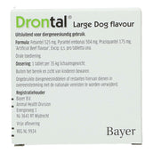 Drontal Dog Tasty Ontwormingstablet Grote Hond Drontal Dog Tasty Ontwormingstablet Grote Hond