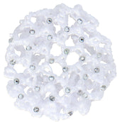 BR Knotnet met Grote Masen en Diamantstenen Wit BR Knotnet met Grote Masen en Diamantstenen Wit